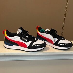 Puma Kids' Sneakers with Red, Yellow, and Blue Accents